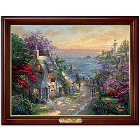 Wall Decor: Thomas Kinkade The Village Lighthouse Wall Decor