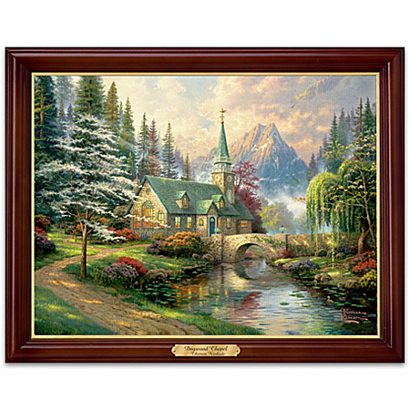 Wall Decor: Thomas Kinkade Dogwood Chapel Wall Decor