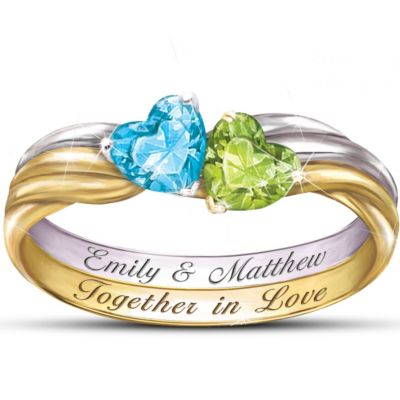 Women's Ring: Together In Love Personalized Ring