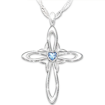 Necklace: Precious Moments Blessings For My Granddaughter Personalized Cross Pendant Necklace