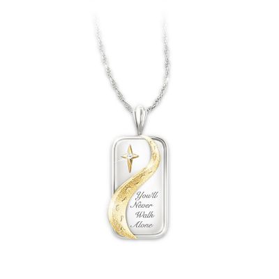 Pendant Necklace: You'll Never Walk Alone Diamond Pendant Necklace