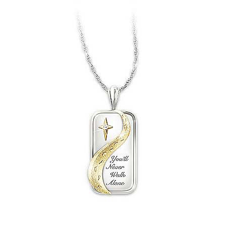 Pendant Necklace: You'll Never Walk Alone Diamond Pendant Necklace