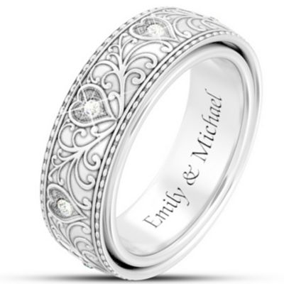 Personalized Diamond Ring: Our Love Will Never End