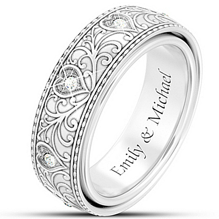 Personalized Diamond Ring: Our Love Will Never End