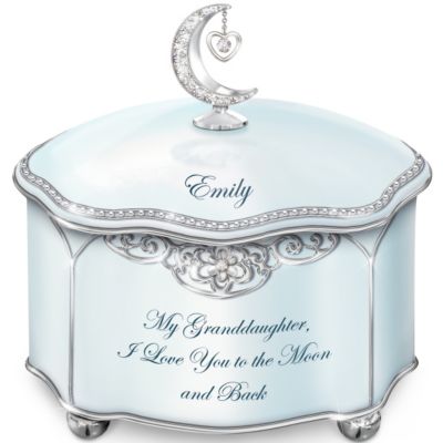 Music Box: Granddaughter, I Love You Personalized Music Box
