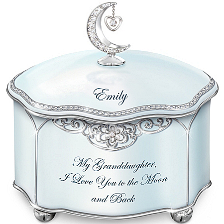Music Box: Granddaughter, I Love You Personalized Music Box