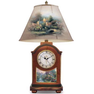 Thomas Kinkade Life's Golden Moments Clock Lamp