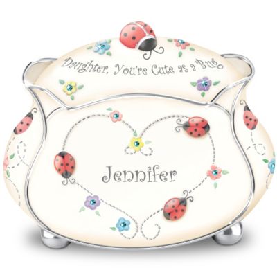 Music Box: Daughter, You're Cute As A Bug Personalized Music Box