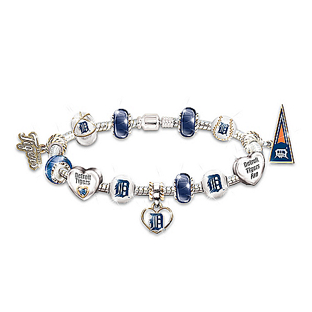 Bracelet: Go Detroit Tigers! #1 Fan Charm Bracelet