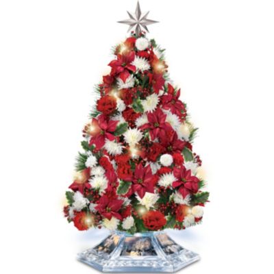 Tabletop Tree: Thomas Kinkade Home For The Holidays Tabletop Tree