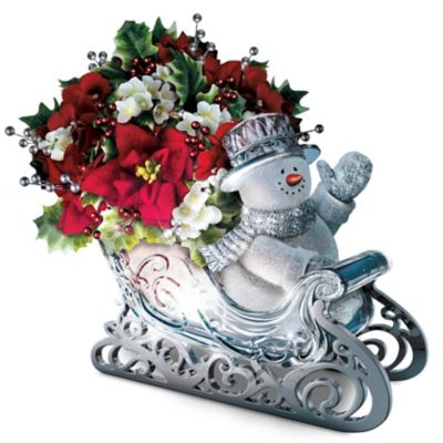 Thomas Kinkade Delivering Holiday Cheer Table Centerpiece