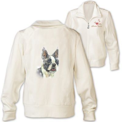 Womens Jacket: Doggone Cute Boston Terrier Womens Jacket