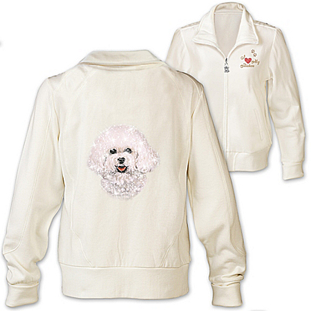 Womens Jacket: Doggone Cute Bichon Womens Jacket