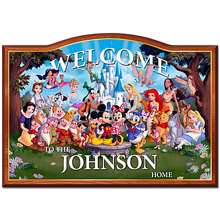 Welcome Sign: Magic Of Disney Personalized Welcome Sign