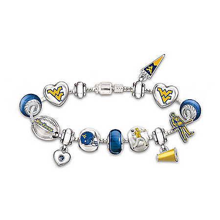 Women's Bracelet: Let's Go Mountaineers! #1 Fan Charm Bracelet