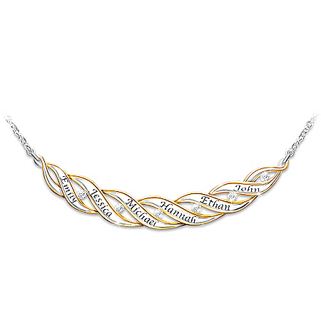 Personalized Diamond Necklace: Family, A Love Like No Other
