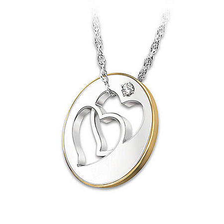 Women's Necklace: Forever Sisters Diamond Pendant Necklace