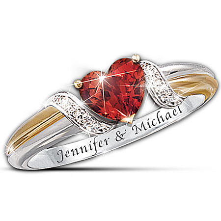 Women's Ring: Heart's Embrace Personalized Ring