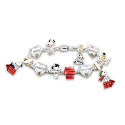 Women's Bracelet: The Adventures Of Snoopy Charm Bracelet