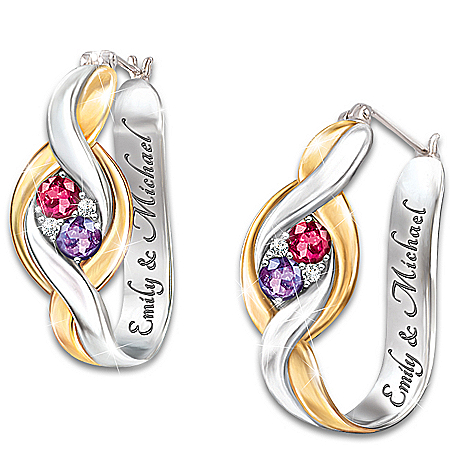 Women's Earrings: Wrapped In Love Personalized Earrings