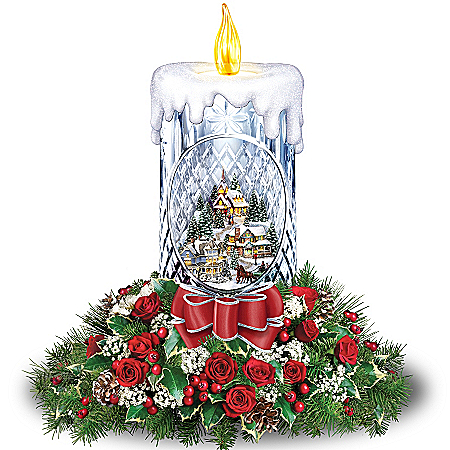 Floral Bouquet: Thomas Kinkade All Is Bright Table Centerpiece