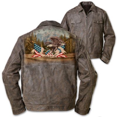 Mens Jacket: Land Of The Free Mens Jacket