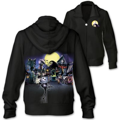 Womens Apparel: Tim Burtons The Nightmare Before Christmas Womens Hoodie