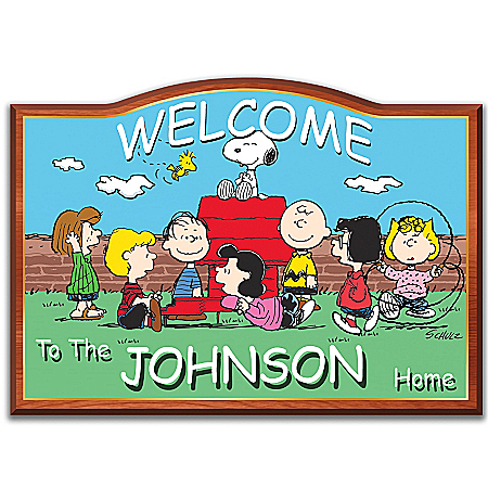 PEANUTS Personalized Welcome Sign