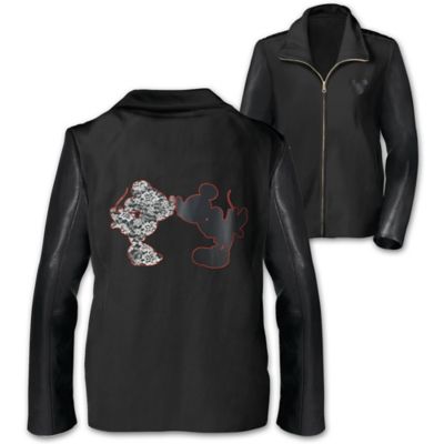 Jacket: Disney Mickey And Minnie Leather And Lace Women's Knit Jacket