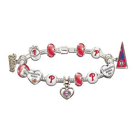 MLB Charm Bracelet: Go Phillies! #1 Fan