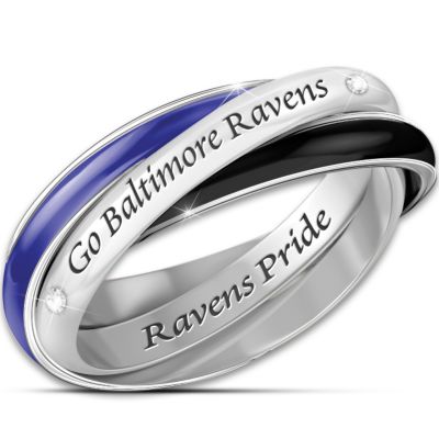 Women's Ring: Baltimore Ravens Rolling Ring