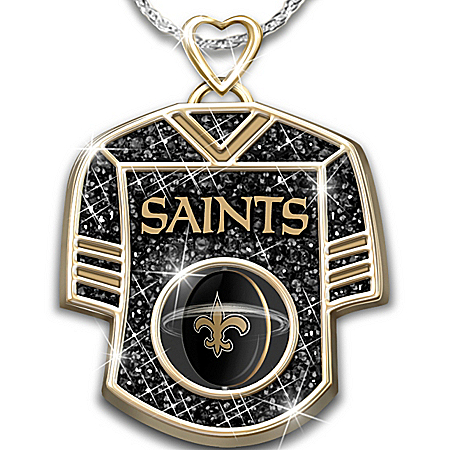 Women's Necklace: Get In The Game Saints Personalized Pendant Necklace