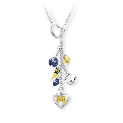 Women's Necklace: Michigan Wolverines Good Luck Necklace