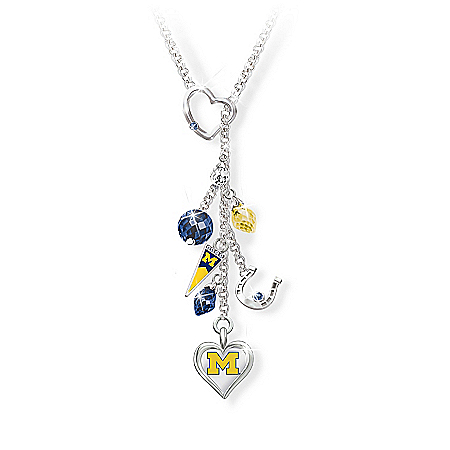 Women's Necklace: Michigan Wolverines Good Luck Necklace