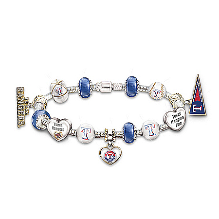 Bracelet: Go Texas Rangers! #1 Fan Charm Bracelet