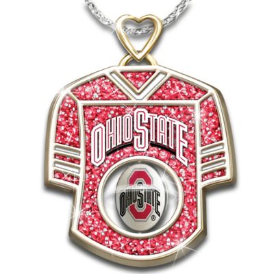 Women's Necklace: Get In The Game Buckeyes Personalized Pendant Necklace