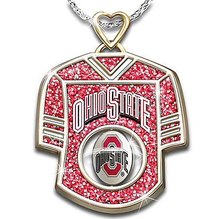 Women's Necklace: Get In The Game Buckeyes Personalized Pendant Necklace