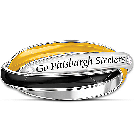 Women's Ring: Pittsburgh Steelers Rolling Ring