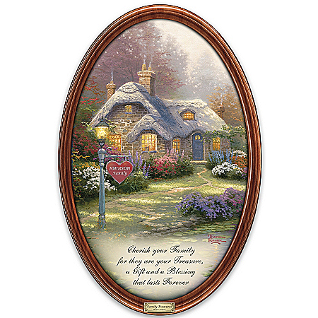 Collector Plate: Thomas Kinkade Family Treasures Personalized Collector Plate