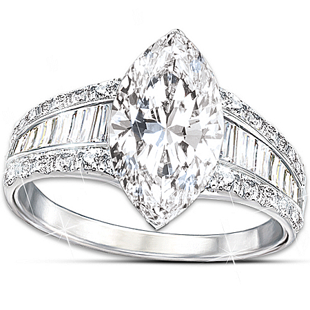 Ring: Bob Mackie Art Deco Diamonesk Ring
