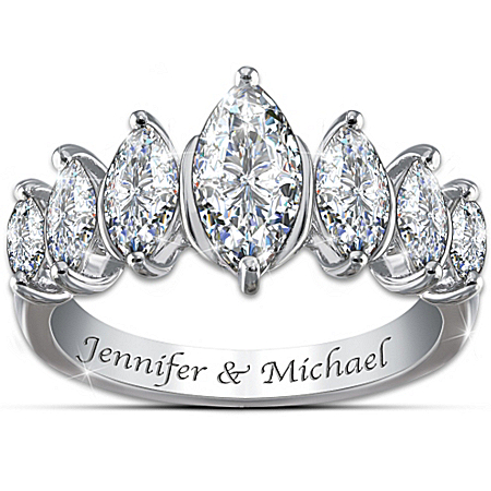 Ring: Endless Personalized White Topaz Eternity Ring
