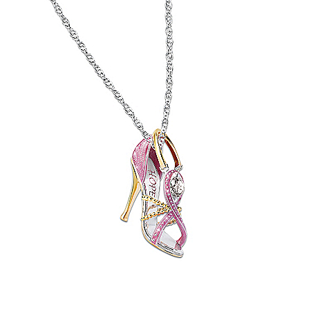 Women's Necklace: Step Out For Hope Pendant Necklace