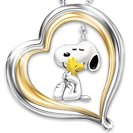PEANUTS Happiness Is A Warm Hug Heart-Shaped Pendant Necklace