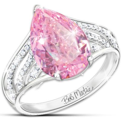 Ring: Pink Beauty Diamonesk Sterling Silver Ring