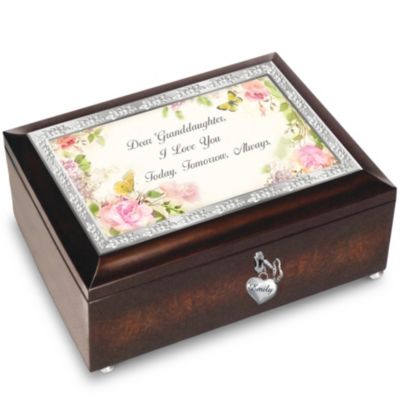 Granddaughter, I Love You Always Personalized Heirloom Music Box