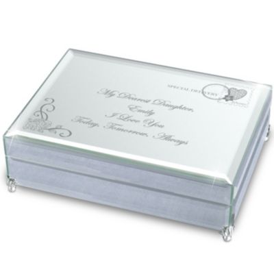 Music Box: My Daughter, I Love You Always Personalized Mirrored Music Box