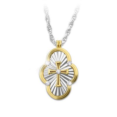 Necklace: A Saint's Love Of Faith Diamond Cross Pendant Necklace