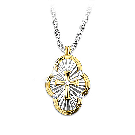 Necklace: A Saint's Love Of Faith Diamond Cross Pendant Necklace
