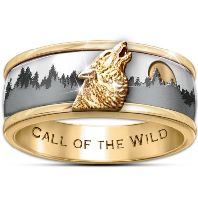 Ring: Call Of The Wild Men's Spinning Wolf Ring