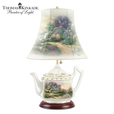 Thomas Kinkade Teapot Cottage Lamp